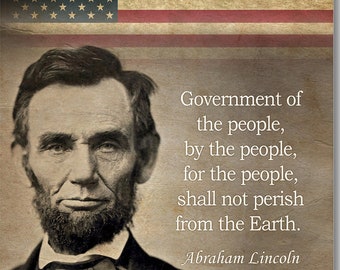 Abraham Lincoln Quote - Patriotic Americana Wall Art - Multiple Sizes - 4th Of July Gift