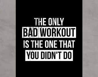 Home Gym Decor, Fitness Motivational Quote Wall Art, Workout Motivation, Workout Wall Art, Minimalist Typography, Exercise