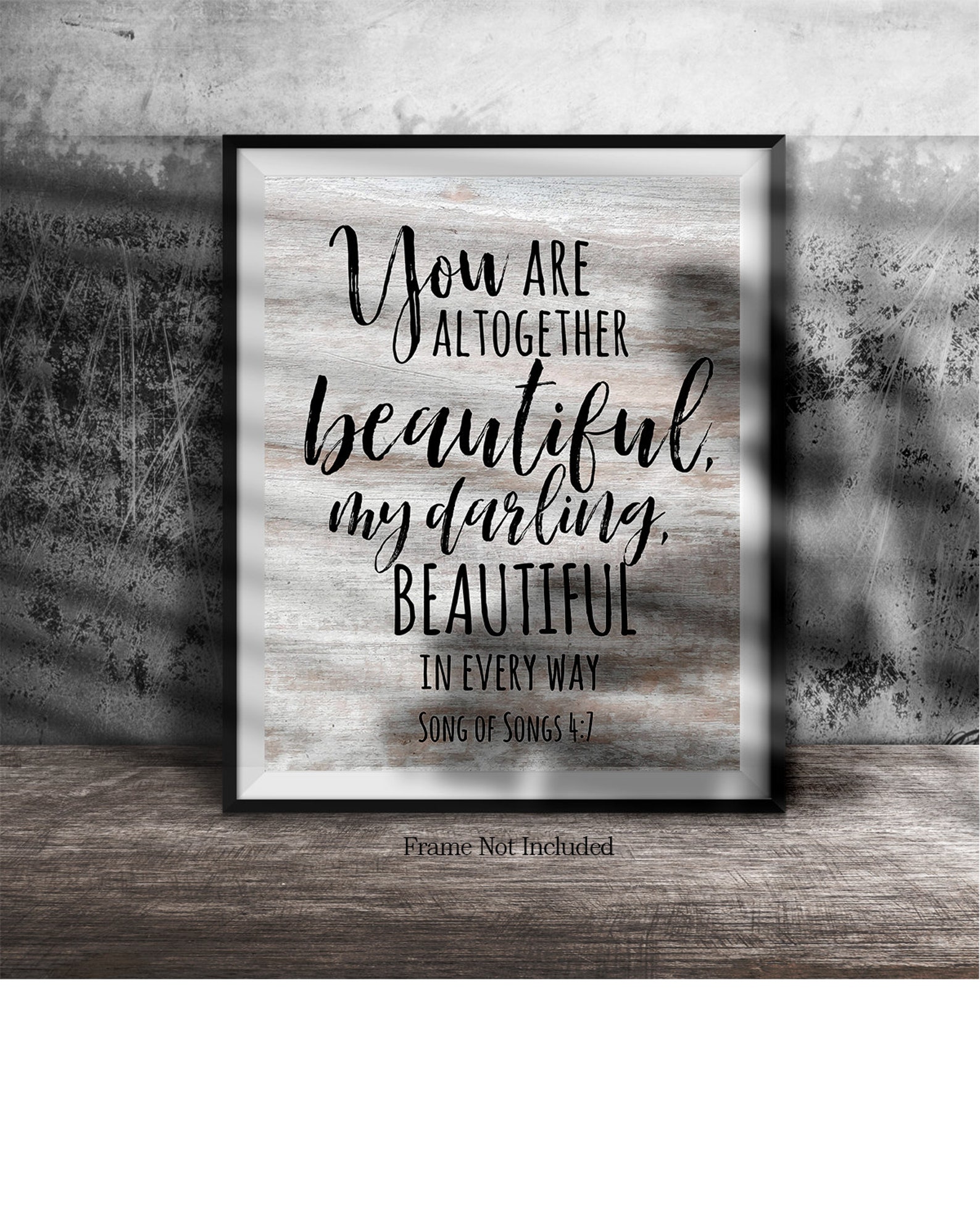 You Are Altogether Beautiful Christian Wall Art Song of Etsy