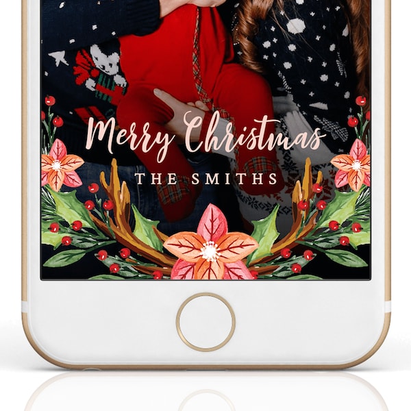 Christmas Geofilter | SnapChat Filter | Editable | Instant Download Template