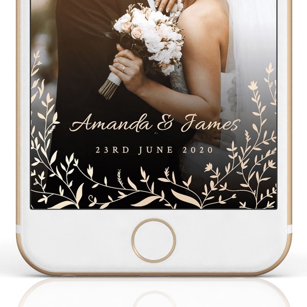 Wedding Geofilter | SnapChat Filter | Editable | Instant Download Template