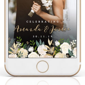 Wedding Geofilter | SnapChat Filter | Editable | Instant Download Template | BP006