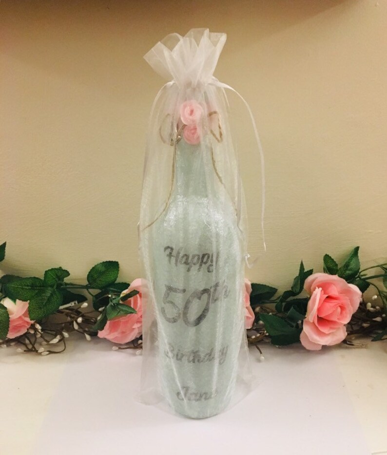 gift party centrepiece 50th birthday light-up wine bottle
