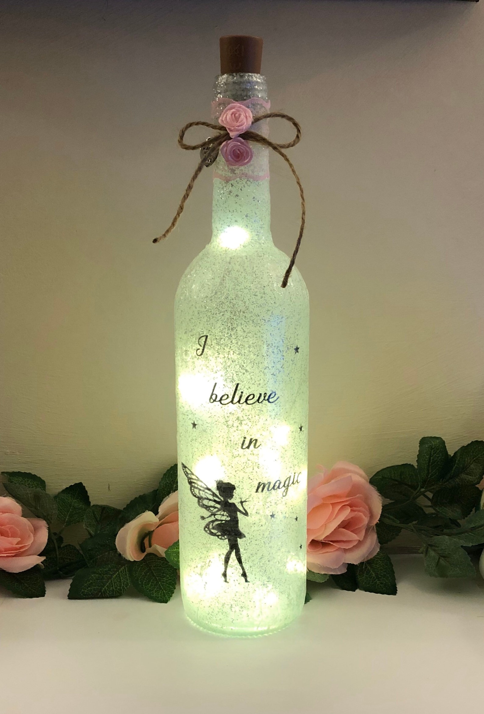 Fairy Lightup Wine Bottle Decoration Etsy
