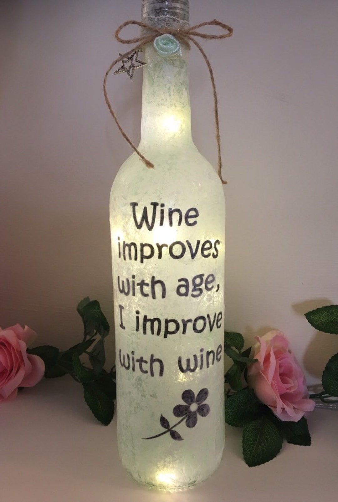 Light-up Wine Bottle With Funny Quote - Etsy UK Light-up Wine Bottle With Funny Quote - Etsy UK