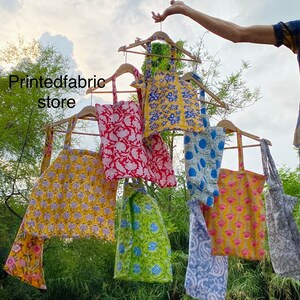 Cotton Hand Block Print Marketingtaschen, waschbar und wiederverwendbar Einkaufstasche Assorted