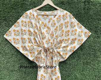 100% cotton dressing gown-woman kaftan-summer dress-beachwear-kaftan top one size-resort wear-maternity dress-night dress
