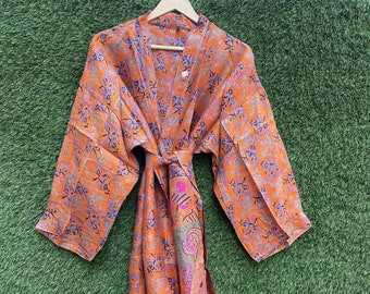 Floral silk women kimono-silk maternity dress-kimono-night dress-beach cover up-silk bathrobe-dressing gown-resortwear