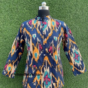 Cotton reversible jacket-quilted jacket-new style jacket-cotton kantha jacket-women party jacket