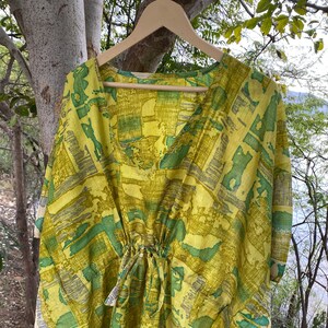 Silk Beach Kaftan Art silk Caftan Dress, Vintage Silk Kaftan, Free Size Caftan, Bohemian Dress, Bridesmaid Gown