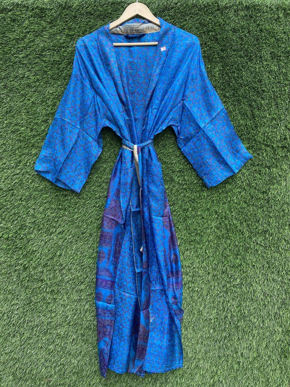 Vestaglia di seta-vestaglia di seta-kimono-accappatoio abito lungo