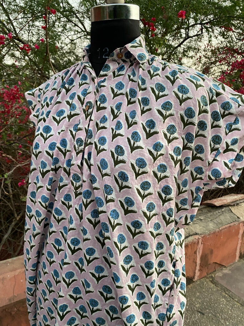 Robe longue bohème pour femme, robe portefeuille kimono, robe bohème maxi, chemises, robe caftan, robe bio d'été avec deux poches, robe en coton / rose image 5