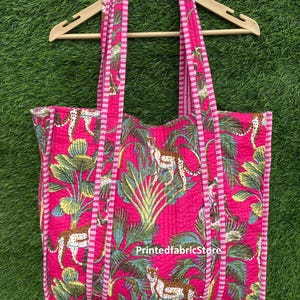Bolso de mano con estampado floral, bolso acolchado de algodón, bolso de mano, bolso de mujer, bolso de mano, regalos para ella, bolso de mano estampado