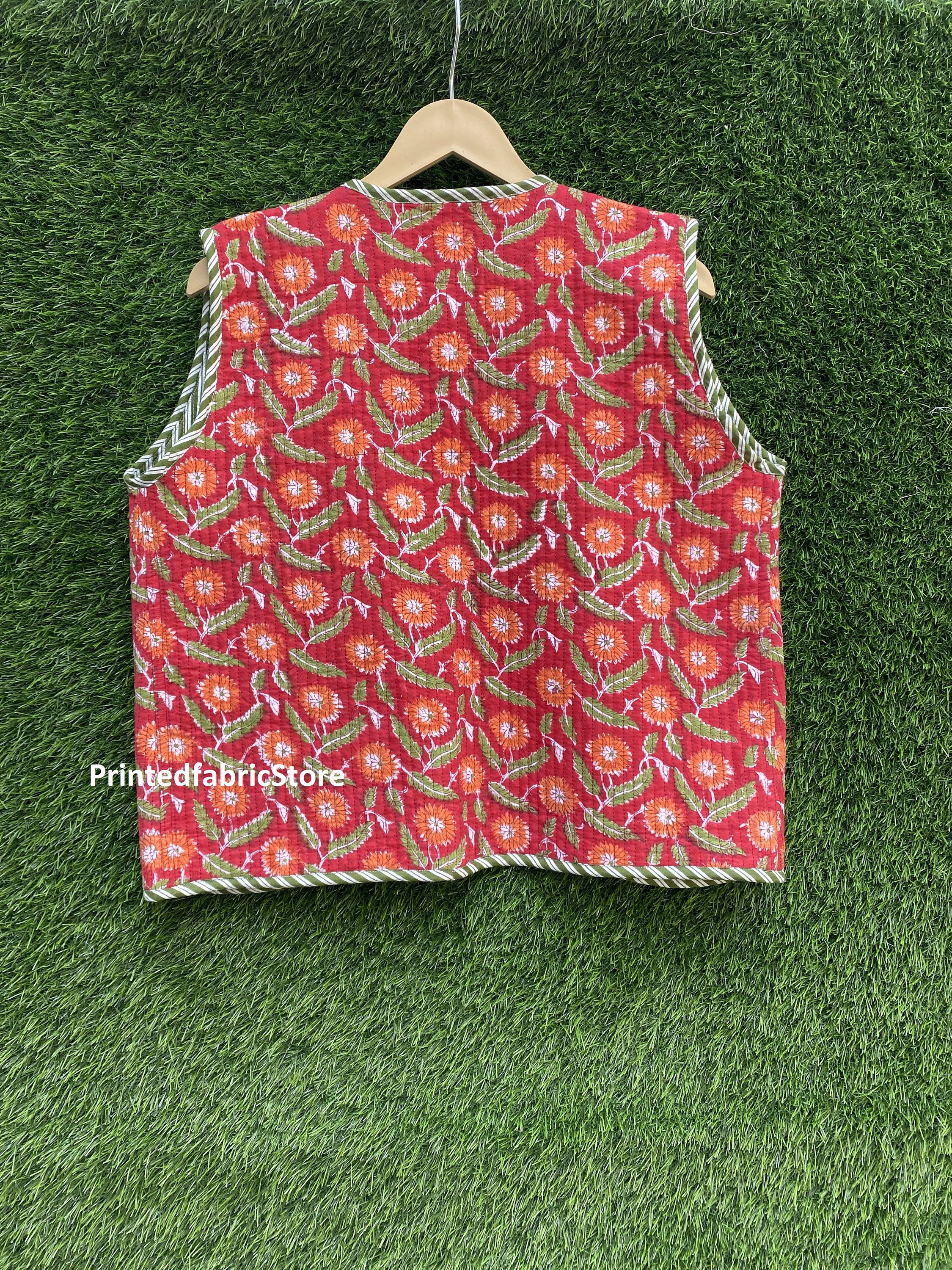 100% Cotton Printed Short Jacket Quilted Jacket Cotton Waist