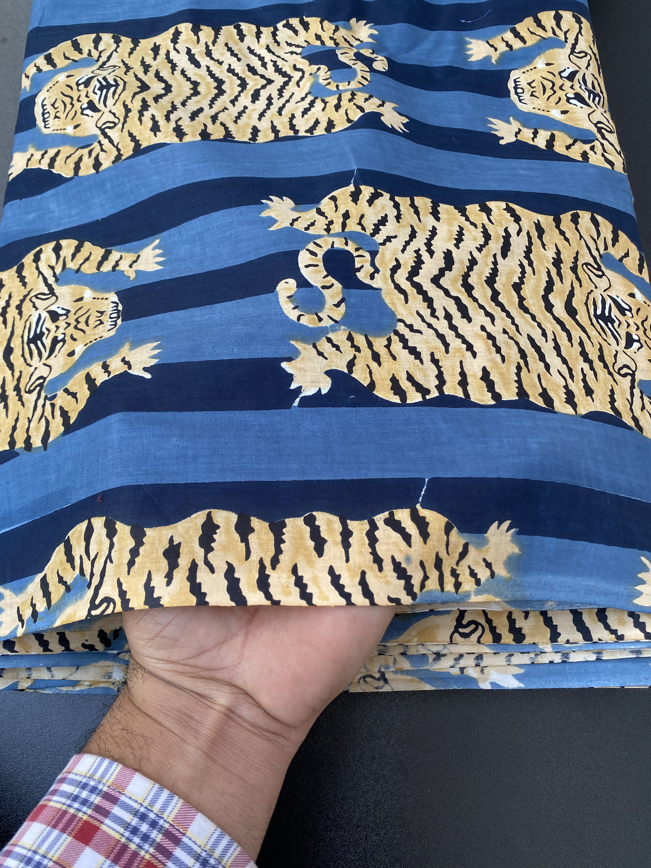 Tiger Print Cotton Fabric by the Yard Animal Print Cotton Etsy