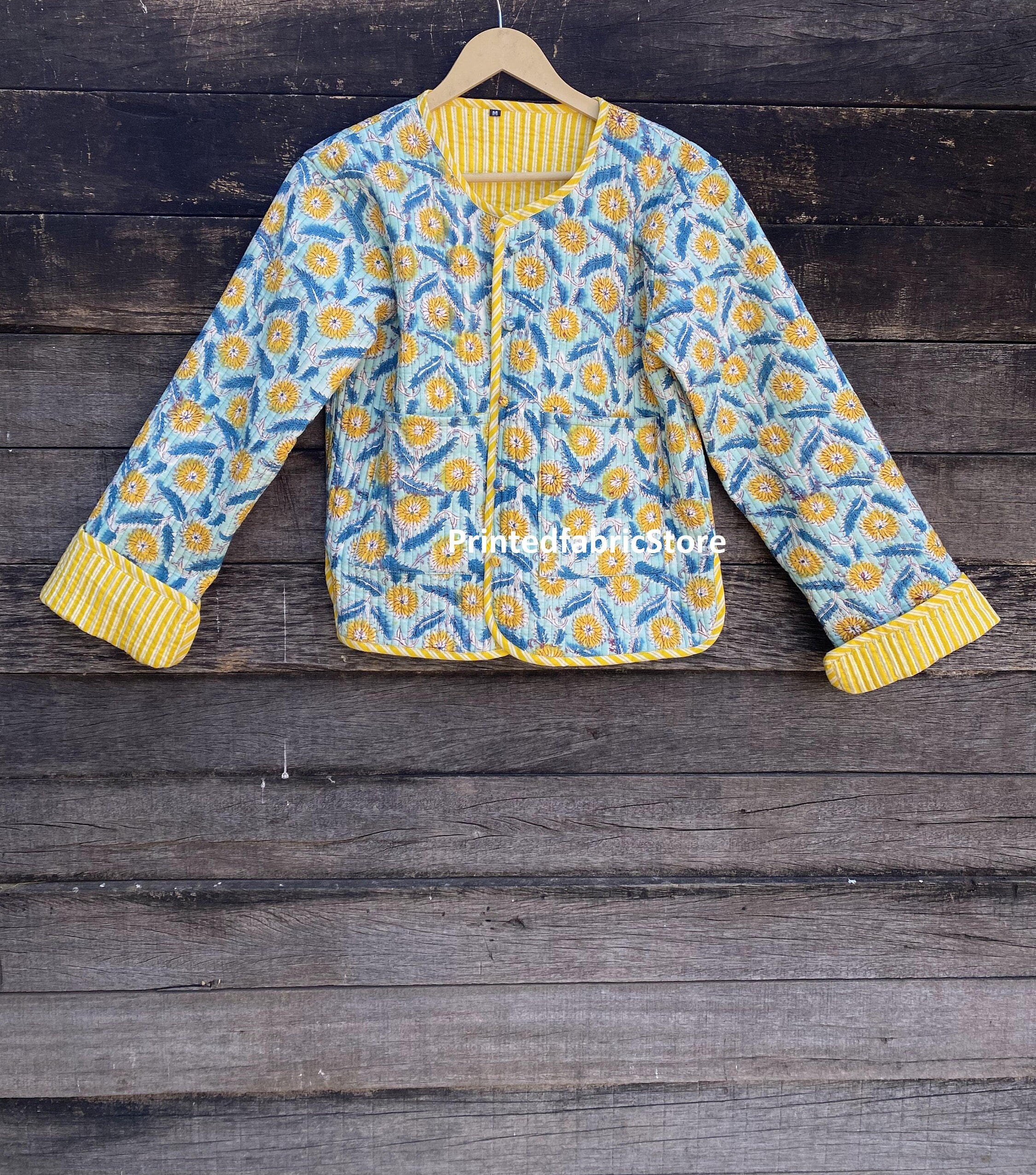 【2025新春福袋】 Jacket Quilted Handmade Indian Button Boho Jacket Closer ジャケット・アウター