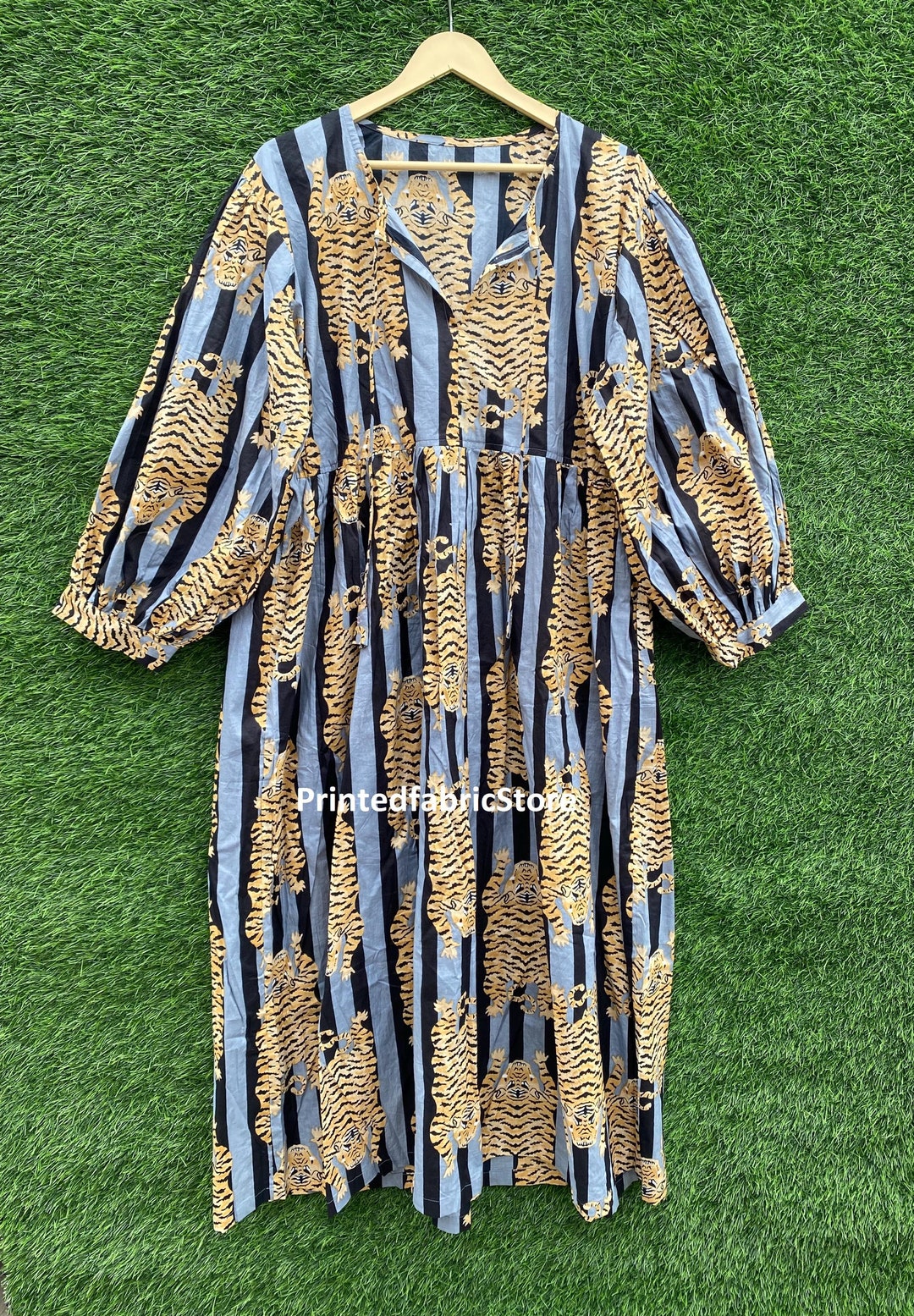 knee length dresses for ladies I Got That Tiger In Me Velvet Princess Midi Dress