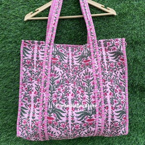 Bolso con flores rosas, bolso de mano, bolso de mano de estilo nuevo, bolso de mercado de algodón puro, bolso de mano, bolso de mujer, bolso de picnic