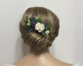 Bridal hair accessories boho hair comb wedding vintage flower headpiece crown