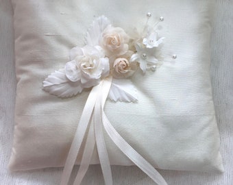 Ring pillow silk wedding ring pillow wedding rings ring pillow flowers gift