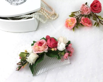 Hair Jewelry Bridal Hair Blossoms Hair Comb Flower Comb Vintage Flowers Bridal Hair Jewelry Flowers Wedding Hair Comb Wedding Comb Bridal Hair Comb