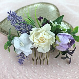 Bridal Hair Comb Flowers, Flower Comb, Vintage Hair Comb, Bridal Hair Jewelry Flowers, Wedding Hair Comb, Wedding Comb, Boho