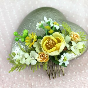 Bridal Hair Comb Flowers, Flower Comb, Vintage Hair Comb, Bridal Hair Jewelry Flowers, Wedding Hair Comb, Wedding Comb, Boho