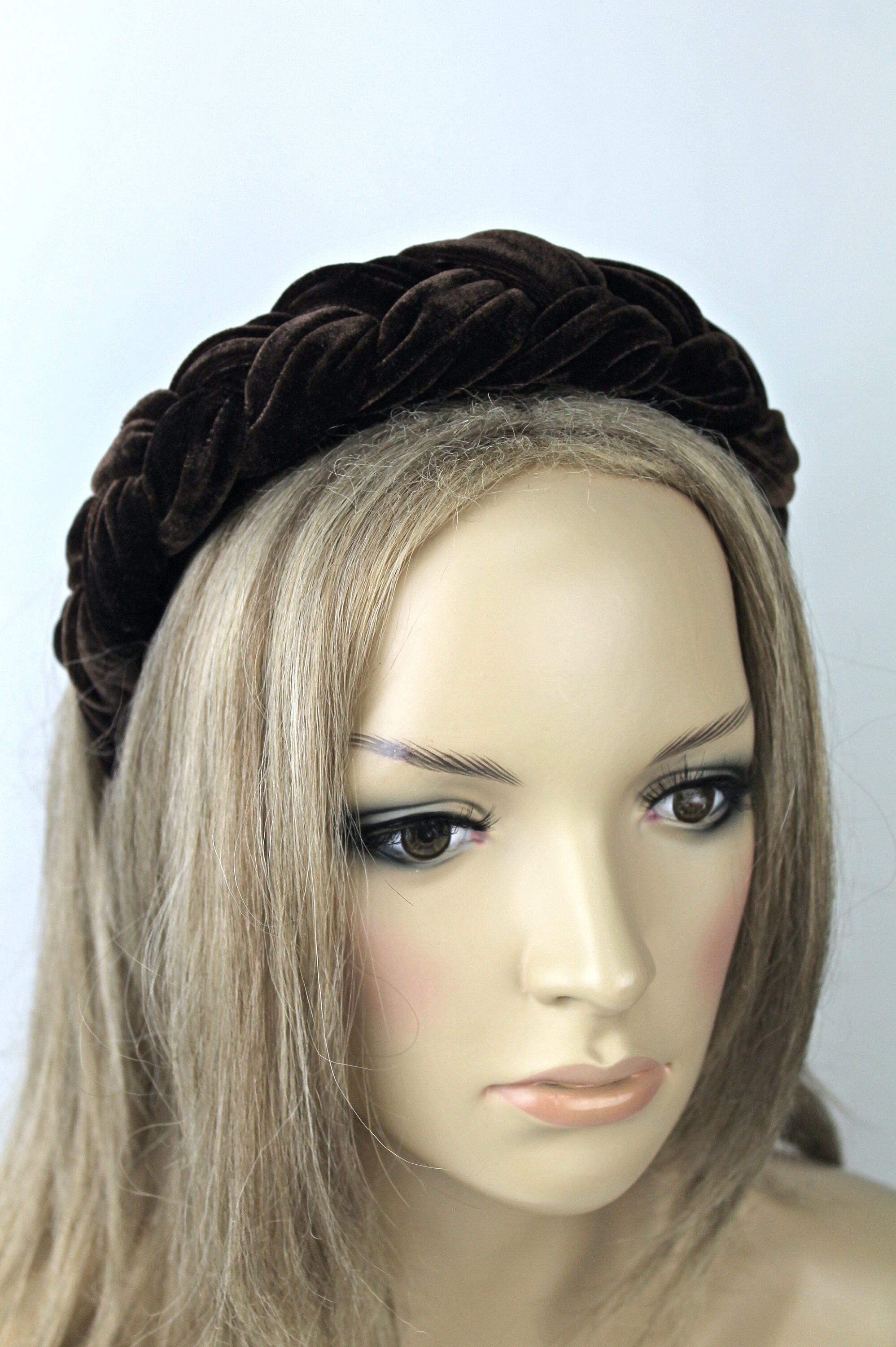 Velvet Headband Headdress Braided Headband Lace Hairband Padded