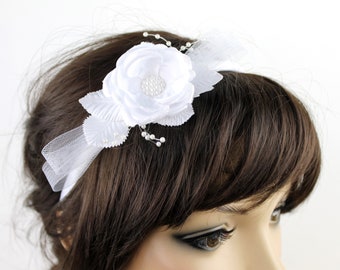 Headband Communion Hair Jewelry Beaded Flowers Communion Flower Girl