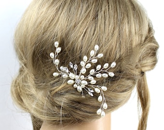 Braut Haarschmuck Haarnadel Perlen Kristall Hochzeit