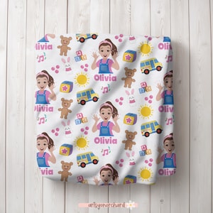 Personalized Ms Rachel Blanket, Custom Baby Blanket, Toddler Miss Rachel Blanket, 1st Birthday Gift, Custom Toddler Blanket with Name