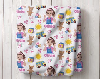 Personalized Ms Rachel Blanket, Custom Baby Blanket, Toddler Miss Rachel Blanket, 1st Birthday Gift, Custom Toddler Blanket with Name