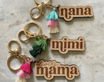 Personalized Mama Keychain, Wood Mama Keychain, Girl Mom, Boy Mom, Twin Mom, Gift for Mom, Mother’s Day gift, 1st Mother’s Day, new mom gift