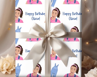 Ms Rachel Personalisierte Geburtstagsverpackungspapier, Ms Rachel Kids Party Geschenkverpackung, In meiner Ms Rachel Era ist Rachel meine Bestie, benutzerdefinierte Geschenkverpackung