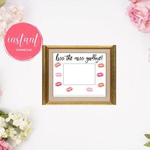 Kiss The Miss Goodbye Sign Printable Bachelorette Party Etsy 日本