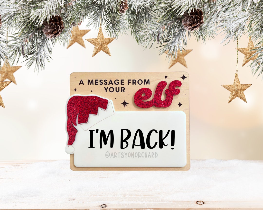 Elf Message Board Elf Decor Shelf Message Christmas Etsy