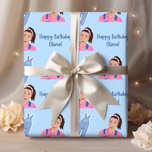 Ms Rachel Personalized Birthday Wrapping Paper, Ms Rachel Kids Party gift Wrap, In my Ms Rachel Era, Rachel is my Bestie, custom Gift Wrap