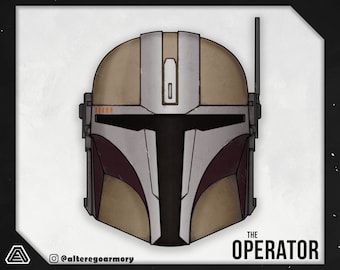 The Operator: 3D printable helmet inspired by the Mandalorian
