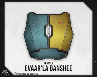 Inspirowane Mandalorian: żeńska płyta piersiowa Banshee