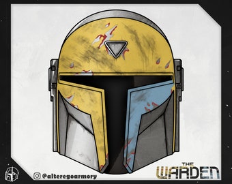 The Warden: casco imprimible en 3D inspirado en el Mandaloriano