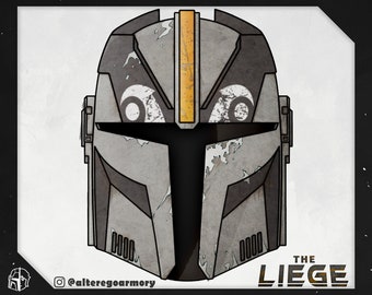 The Liege: 3D printable helmet inspired by the Mandalorian