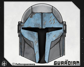 The Guardian: 3D printable helmet inspired by the Mandalorian