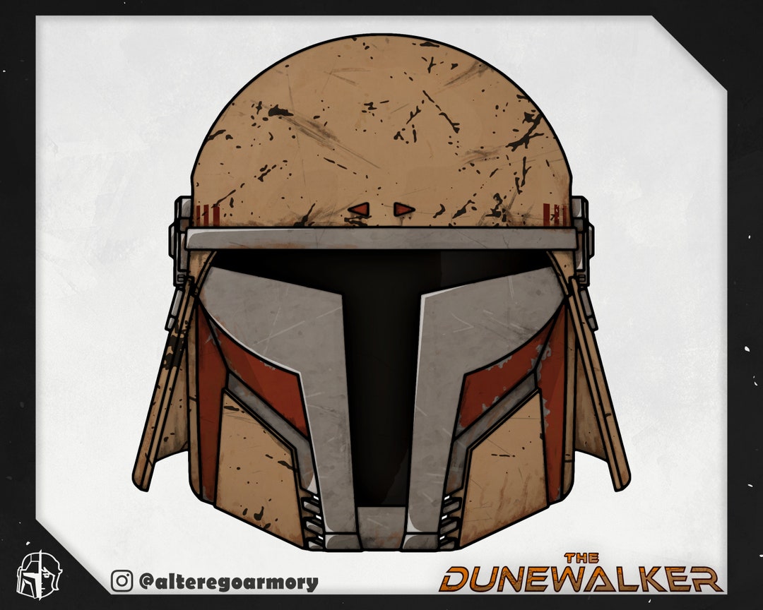 The Dunewalker: 3D Printable Custom Designed Mandalorian Helmet - Etsy