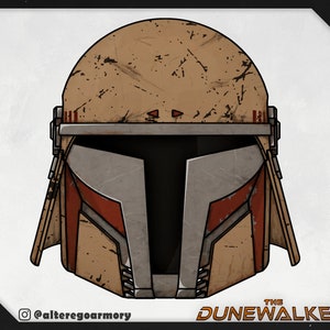 The Dunewalker: 3D Printable Custom Designed Mandalorian Helmet