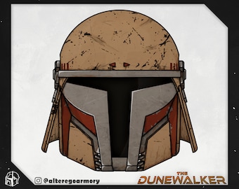 The Dunewalker: 3D Printable Custom Designed Mandalorian Helmet