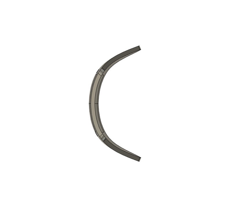 May include: A silver-colored metal headband with a curved design.