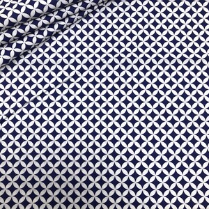 Pequeño azul marino Marruecos algodón tela Marruecos patrón | Etsy