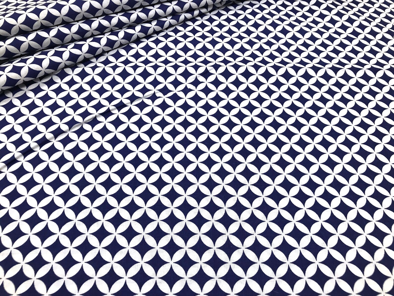 Pequeño azul marino Marruecos algodón tela Marruecos patrón | Etsy