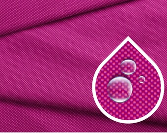 Tissu imperméable OXFORD couleur fuchsia polyester 100% enduit d’un côté avec du polyuréthane. (PU / WD)