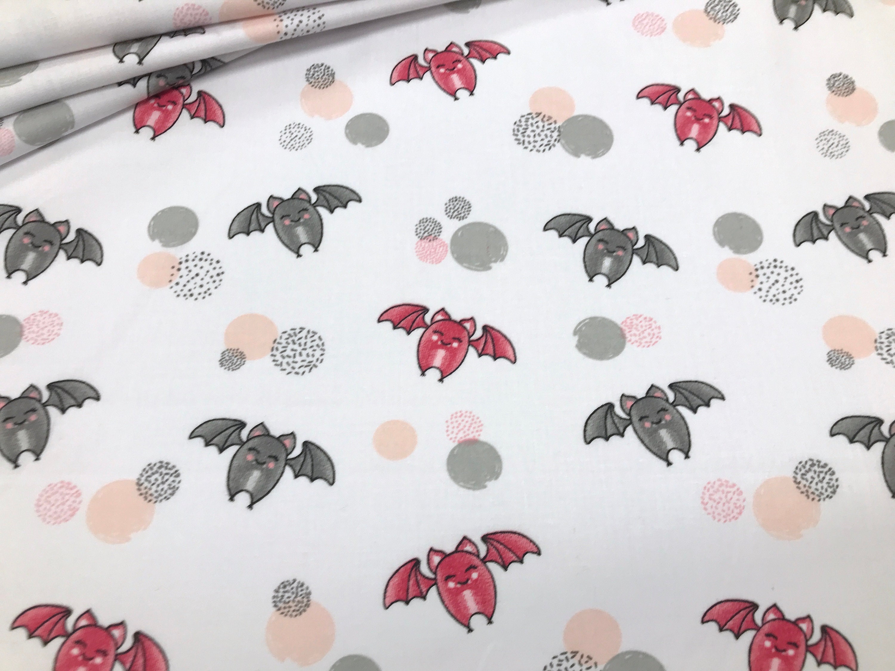 Bat fabric animal pattern fabric for bedlinen Cotton fabric by Etsy